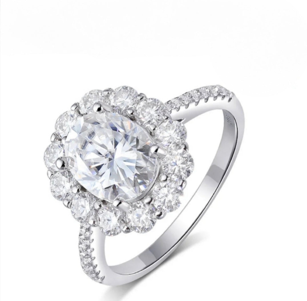 Oval VVS Moissanite Ring