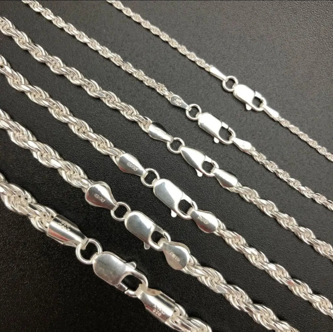 Sterling Silver Rope Chains