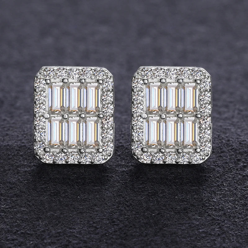 VVS1 Baguette Stud  Earrings