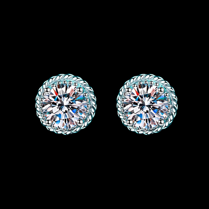 2ct Sophisticated Stud Earrings