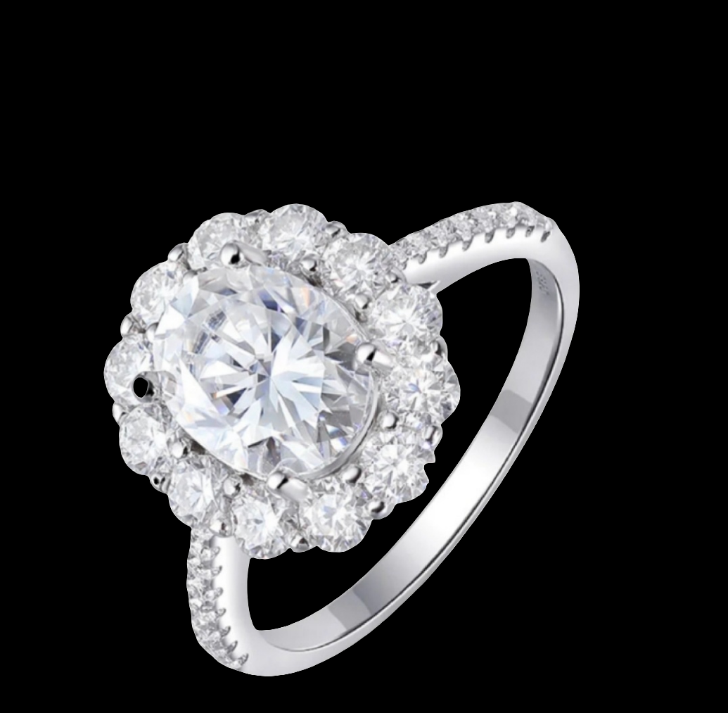 Oval VVS Moissanite Ring