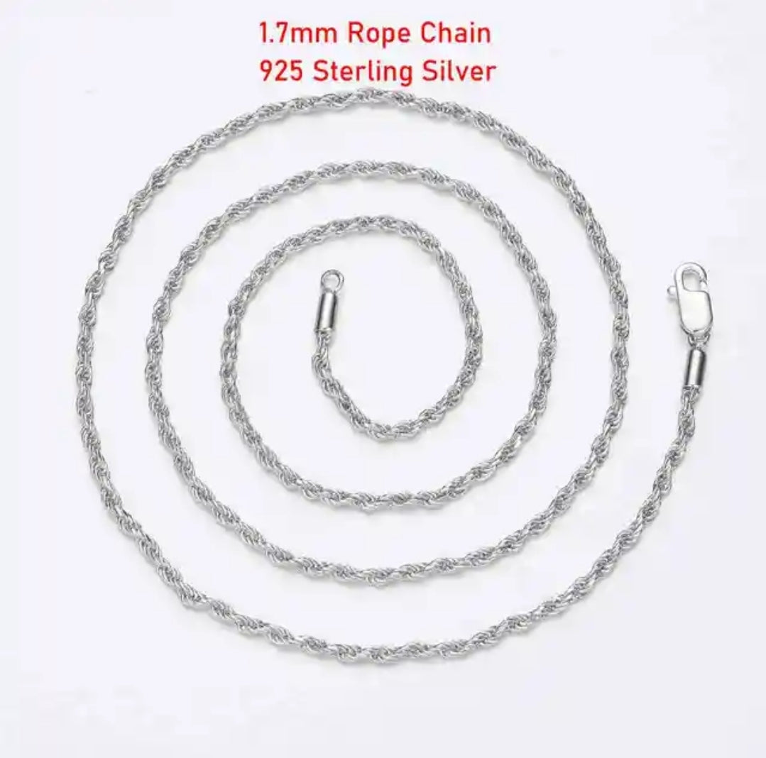 Sterling Silver Rope Chains