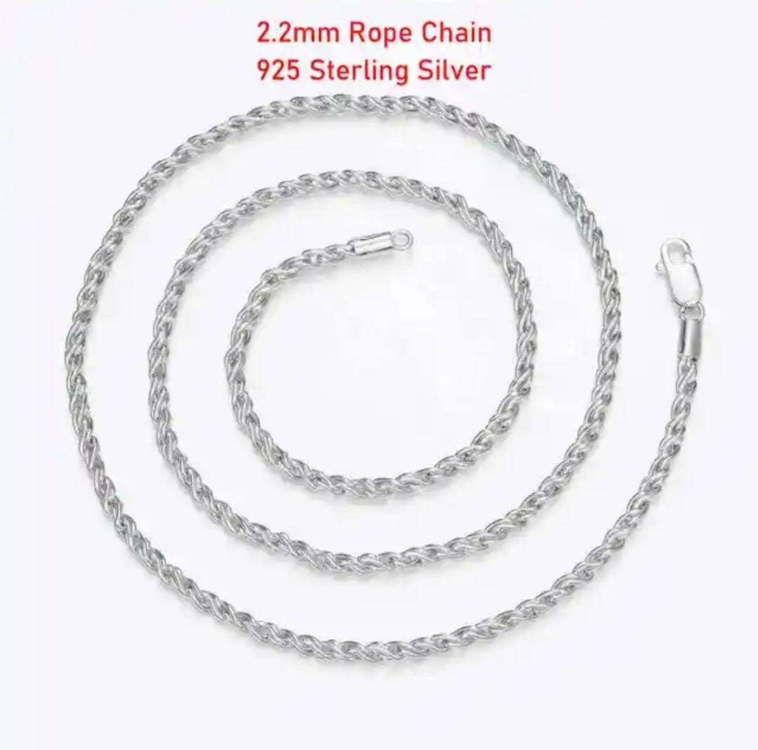 Sterling Silver Rope Chains