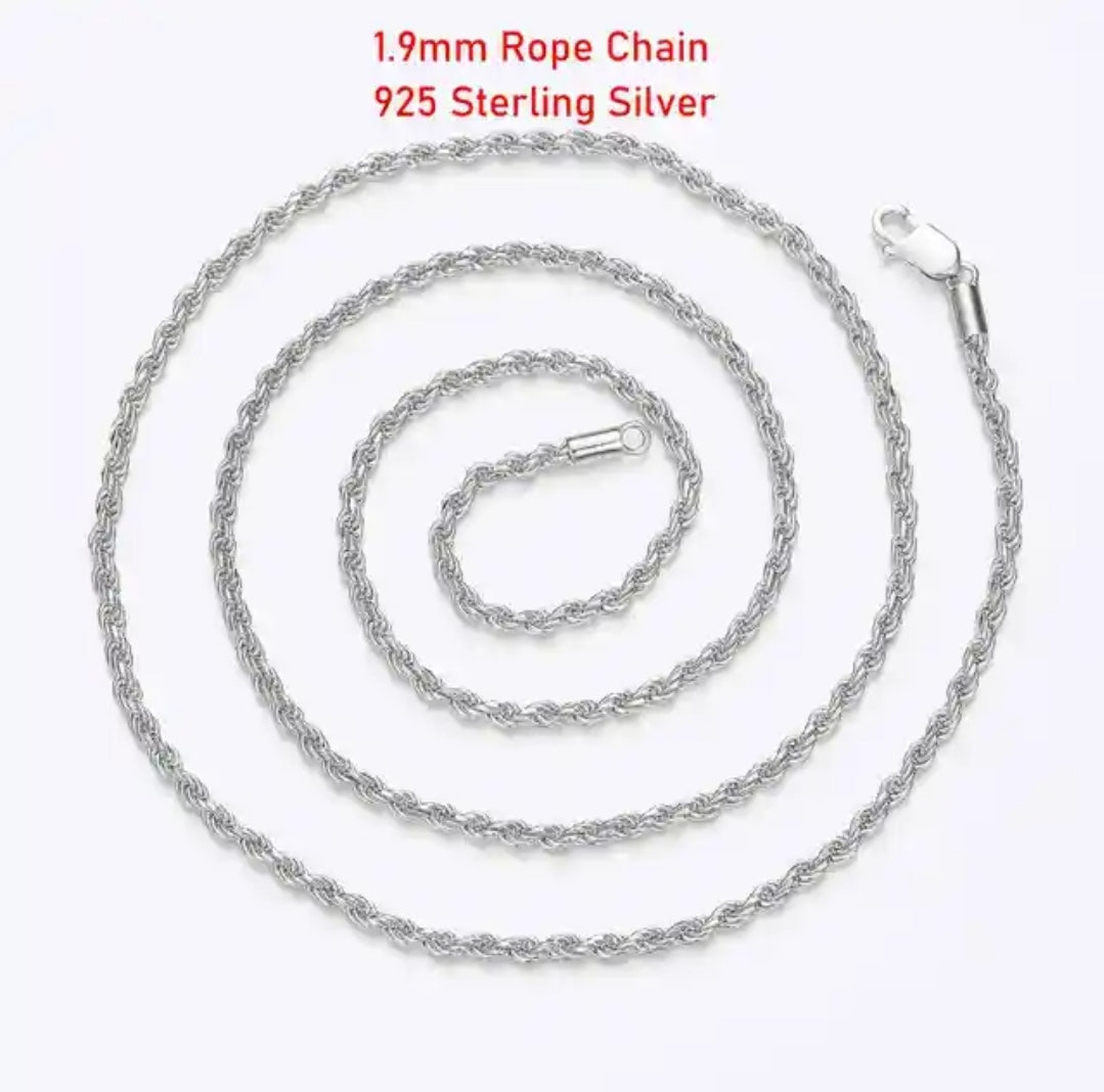 Sterling Silver Rope Chains