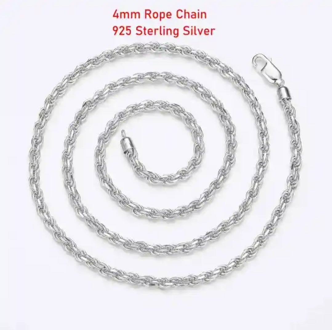 Sterling Silver Rope Chains